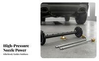 Adjustable Angle Two-in-One Use Chassis and Surface Cleaner Pivoting Coupler Two-in-One-Function Undercarriage Cleaner Stainless Steel & Brass Underbody Car Wash Broom 4000 PSI for Truck Owners, Garage Floor, Driveway, Patio