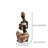 African Figurine Tribal African Statue Figurine with Base Traditional Statue with Base Artistic for Art Collectors, Living Room