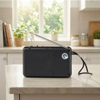 Telescopic Antenna Radio Stereo Radio Front Speaker Grille Portable Radio Button Control Panel Broadcast Receiver Display Window