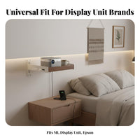 Wall Mounted Display Shelf Solid Wood Levitating Display Shelf Space Saving Electronics Accessory for Bedroom, Living Room
