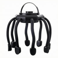 Flexible Arms Tentacle Head Massager Rounded Pads Electric Head Massager Compact Personal Care Device Polished Finish
