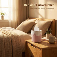 Mini Trash Can with Lid, Small Waste Bin for Desk, Desktop Trash Can, Mini Garbage Bin for Bedroom, Tiny Trash Can for Vanity, Desk Bin