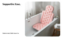 Bathtub Backrest Pillow Soft & Comfortable Padded Bath Lounger Spa Bathtub Lounger Additional Thick Cushioning Anti-Slip Tub Mat