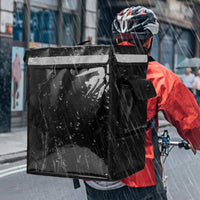 Thermal Insulated Food Delivery Backpack Reflective Food Delivery Backpack Padded Waterproof for Couriers, Cyclists, Takeaway Runs, Commuting