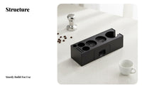 Space Saving Coffee Tamper Stand with Drawer Small Parts Storage Coffee Tamper Station Organizer Keeps Countertop Tidy for Home Baristas