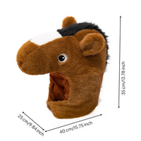 Soft Horse Head Hat Photo Prop   Warm and Thick Animal Costume Headpiece for Adults, Teens, Photoshoots, Parties, Halloween