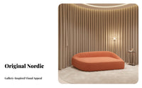 Nordic design aesthetic fluid design Couch Creative Design Large configurable Couch distinctive Shape Seating Furniture Oversized Comfort for Interior Designers, Apartment Dwellers, Showroom, Boutsideique, leisure Room, Office
