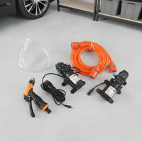 12V Car Washer Kit Portable High Pressure Cleaning Pump Kit Multi-Purpose