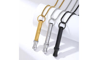 Whistle Pendant Necklace Discreet Necklace with Whistle Pendant Portable