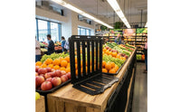 Produce Display Barrier Right-Angle Vegetable Display Barrier Slot-Together Produce Shelf Divider for Grocery Stores, Market Stalls
