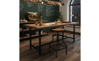 Industrial Bar Stool Vintage Design Adjustable Height Stool for Cafe, Kitchen