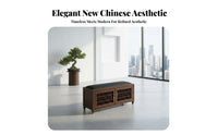 New Chinese design Upholstered Shoe Changing Stool durable Wood Frame Upholstered Shoe Rack Seat High Load Capacity Entrypath Bench Easy to Clean for Homeowners, Families, Adults, Foyer, Living Room, Bedroom, Closet