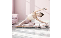 Multifunctional Pilates Reformer with Cords High-Density Pilates Machine with Resistance Cords Quiet Fitness Equipment Portable for Apartments