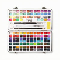 Watercolor Paint Set Solid Watercolor Set with Metal Tin Art Supplies for Artists, Classroom