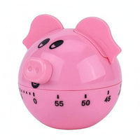 Smooth Hard Material Mechanical Countdown Timer Rounded Body Countdown Timer Glossy Finish Time Tool Compact for Kitchen, Study