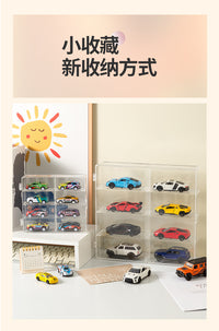 厂家直销1：32汽车模型收纳盒 展示柜置物架 风火轮防尘透明车盒