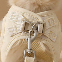 Cat Harness and Leash Set, Textile Chest Harness Style with Buckle, Breathable Kitten Harness and Kitten Leash for Outdoor Walking