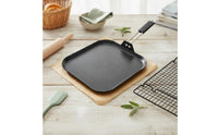 Baking Pan with Handle Sturdy Nonstick Baking Pan Cooking Sheet Compact Tray Crispy for Home Cooks, Kitchen