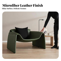 Italian Minimalist Aesthetic claw-formShaped Armchair signature design Accent Chair distinctive outline Seating Furniture Sculptural Form for Interior Designers, Apartment Dwellers, Living Room, Lounge Area, perusing alcove, Small Spaces