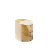 Dustproof Makeup Sponge Organizer Multi-Functional Rotating Makeup Brush holder High Capacity Dressing Table Organizer Tool Container