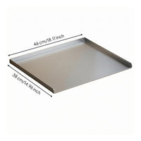 Raised Edges Stainless Steel Prep Board Upturned Sides Countertop Prep Board Brushed Finish Single Piece