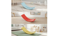 Molded Plastic Rocker Board Textured Balance Board with Handles Indoor Exercise for Children, Toddlers, Home Gym, Playroom, Sensory Room