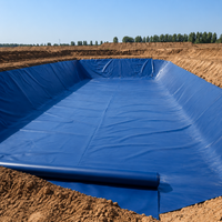HDPE Geomembrane Pond Liner, Impermeable Membrane for Water Containment, Black Smooth Surface Geomembrane Liner, Landfill & Biogas Digester