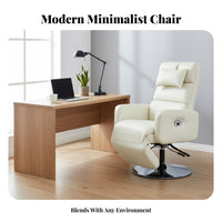 Upholstered Recliner with Footrest Ergonomic Design Pushspine-support section Recliner for Spa