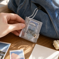 Cartoon Mini Photo Album Keychain for 2-inch Photos and ID Cards