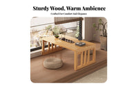 Japanese design Foldable Leg Table Multi-Purpose Foldable Bed Tray Multipurpose Floor Desk Space-Saving for Apartment Dwellers, Remote Workers, Bay area, Bedroom, Living Room, Home Office