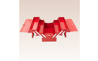 Folding Foldable Metal with Trays Heavy Duty Folding Handheld Tool Box for Garage, Workshop