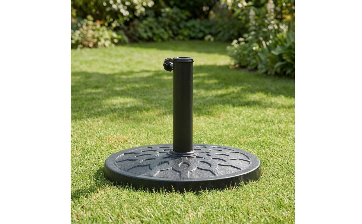 Resin Umbrella Base Low-Height Umbrella Base with Tightening Knob Hand Knob Tightening Screw Round Hardware Stable for Garden