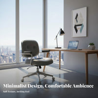 Height Adjustable Upholstered Rolling Chair Comfortable supportrest floral support Task Chair Stylish Design Office Furniture Modern Aesthetic for Home Workers, Students, Young Adults, Study Room, Bedroom