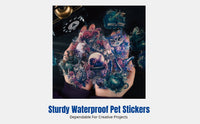 Dark PET Sticker Pack, Mysterious Box Series, Vintage Notebook Material