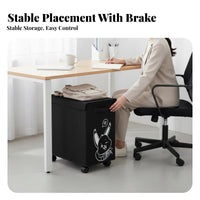 Multi-Tier Wheeled Rack beneath-desk Design Household Storage Mobile with casters