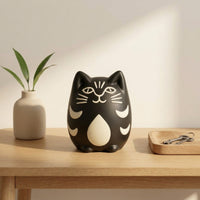Cat Figurine Sculpted Cat Ornament Minimalist Whimsical for Shelf, Tabletop