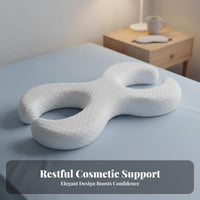Reduces Facial Pressure Side Sleeper Beauty Pillow Slow Rebound Memory Foam C-Shaped Pillow Breathable Material for Sleeping, Bedroom