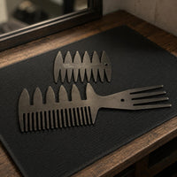 2 Pieces Stainless Steel Styling Comb Flat Design Wide Tooth Styling Comb Rust Resistant Beauty Tool