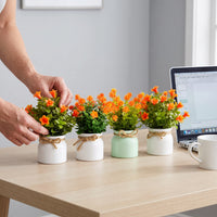 Mini Artificial Lavender Potted Plants with Hemp Rope
