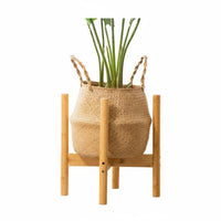 Minimalist Design Cross-Bracket Pot Stand Stable Structure Floor Plant Support Polished Finish House Decoration Easy Assembly for Gardeners, Homeowners, Interior Decorators, Balcony, Living Room, Indoors, Bedroom