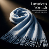 Plaid Scarf for Women Winter, Mohair Long Shawl Wrap Weather, Oversized Thick Warm Scarves, Soft Accessory