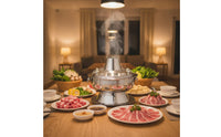 -Heated Hot Pot Traditional Hot Pot with Chimney Even-Heating Cookware for Home Dining, Restaurants