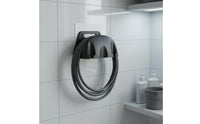 Drill Free Wall Mount Hose Rack Space Saving Wall Mount Hose Holder Easy to Install Sturdy Plastic for Gardeners, Car Owners, Garage