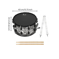 10 Lugs 14 X 8 Inch Snare Drum Metal Tension Rods Black Snare Drum
