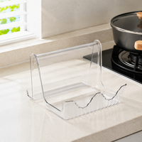 Lid Stand, Multi Functional Pot Lid & Utensil Rest, Heat Resistant Non-Slip Kitchen Organiser, Modern Minimalist Spoon Rest