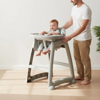 Multi-Functional Baby Dining Chair with Tray Anti-Tip Design Toddler High Chair with Wheels Easy to Clean Infant Feeding Seat with Storage for Restaurants