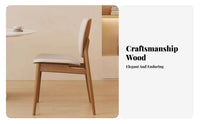 Wabi-Sabi design Wooden Chair with Woven Seat Nordic Aesthetic Dining Seating sturdy Wood Frame Home Furniture Minimalist Design for Restaurant Owners, Interior Designers, Reception Area, Kitchen, Living Room, Study