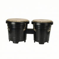 Tunable Bongos Glossy Bongo Drums Sturdy Bongo Pair Portable for Rhythm Practice, Home Play