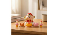Cartoon Figure with Altar Compact Buddha Statue with Base Small Miniature Altar Set for Buddhists, Collectors, Desk, Office