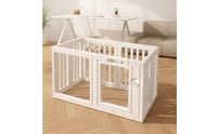 Dog Playpen with Door Indoor Dog Enclosure with Door Interlocking Pet Enclosure for Young Dogs, Apartments